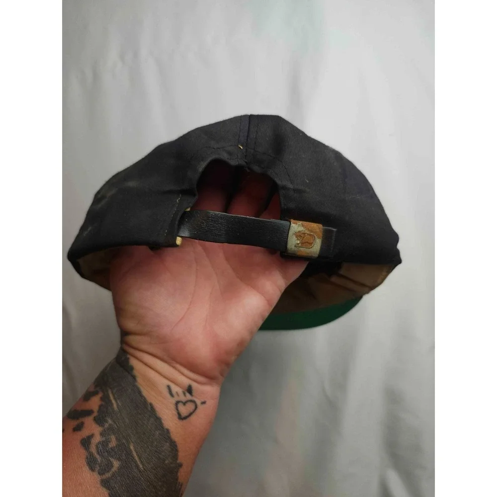 Vintage Derby Cap Co. Dogwood Golf Rope Cap Black Adjustable Leather Strap